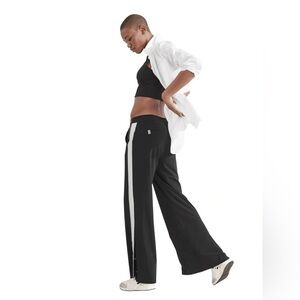 Athleta Black and White Wide Leg Pants